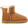 imageDearfoams Womens Fireside Shearling Water Resistant IndoorOutdoor Foldover Boot SlipperChestnut Taping