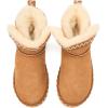 imageDearfoams Womens Fireside Shearling Water Resistant IndoorOutdoor Foldover Boot SlipperChestnut Taping