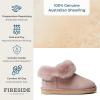 imageDearfoams Womens Fireside Shearling Water Resistant IndoorOutdoor Foldover Boot SlipperDusty Pink