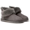 imageDearfoams Womens Fireside Shearling Water Resistant IndoorOutdoor Foldover Boot SlipperGrey