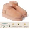 imageFireside by Dearfoams Womens Shearling Kingston Platform Mini Boot AnklePeach Dust Platform
