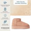 imageFireside by Dearfoams Womens Shearling Kingston Platform Mini Boot AnklePeach Dust Platform