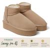 imageFireside by Dearfoams Womens Shearling Kingston Platform Mini Boot AnkleSand Platform