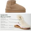 imageFireside by Dearfoams Womens Shearling Kingston Platform Mini Boot AnkleSand Platform