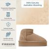 imageFireside by Dearfoams Womens Shearling Kingston Platform Mini Boot AnkleSand Platform