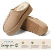 imageFireside by Dearfoams womens Queenstown Genuine Shearling Platform Clog Slippers Suede Clogs for Indoor ampamp OutdoorSand Platform