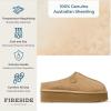 imageFireside by Dearfoams womens Queenstown Genuine Shearling Platform Clog Slippers Suede Clogs for Indoor ampamp OutdoorSand Platform
