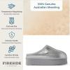 imageFireside by Dearfoams womens Queenstown Genuine Shearling Platform Clog Slippers Suede Clogs for Indoor ampamp OutdoorSilver Platform