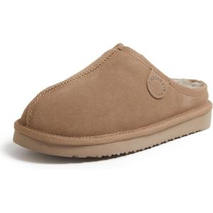 imageFireside by Dearfoams Womens Greta Genuine Shearling ClogDriftwood