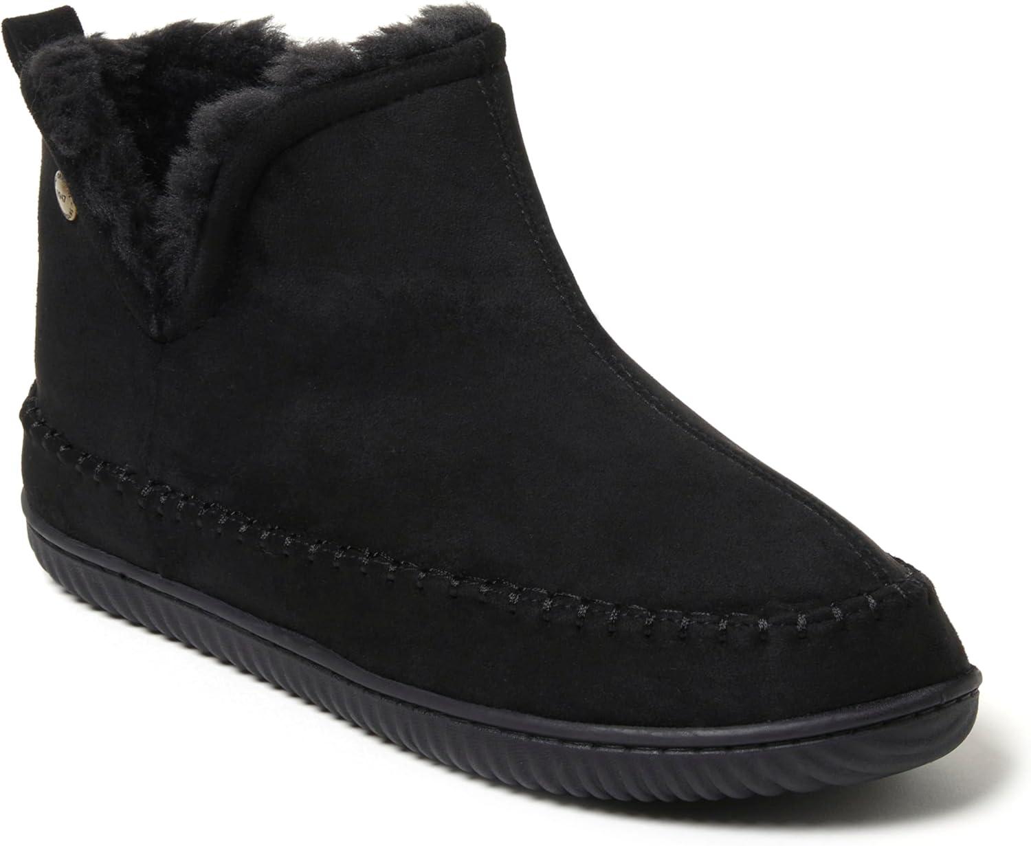 imageDearfoams Mens Brixen IndoorOutdoor Memory Foam Boot Alpine Camping Cozy Slipper House Shoe AnkleBlack