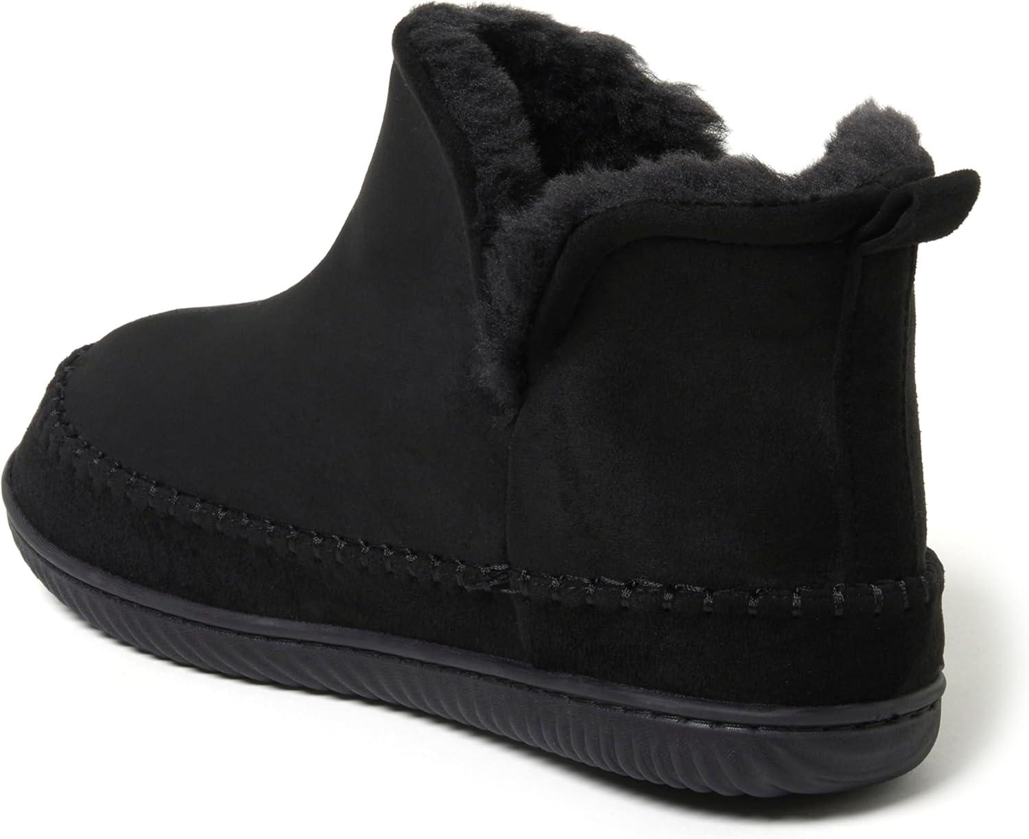 imageDearfoams Mens Brixen IndoorOutdoor Memory Foam Boot Alpine Camping Cozy Slipper House Shoe AnkleBlack