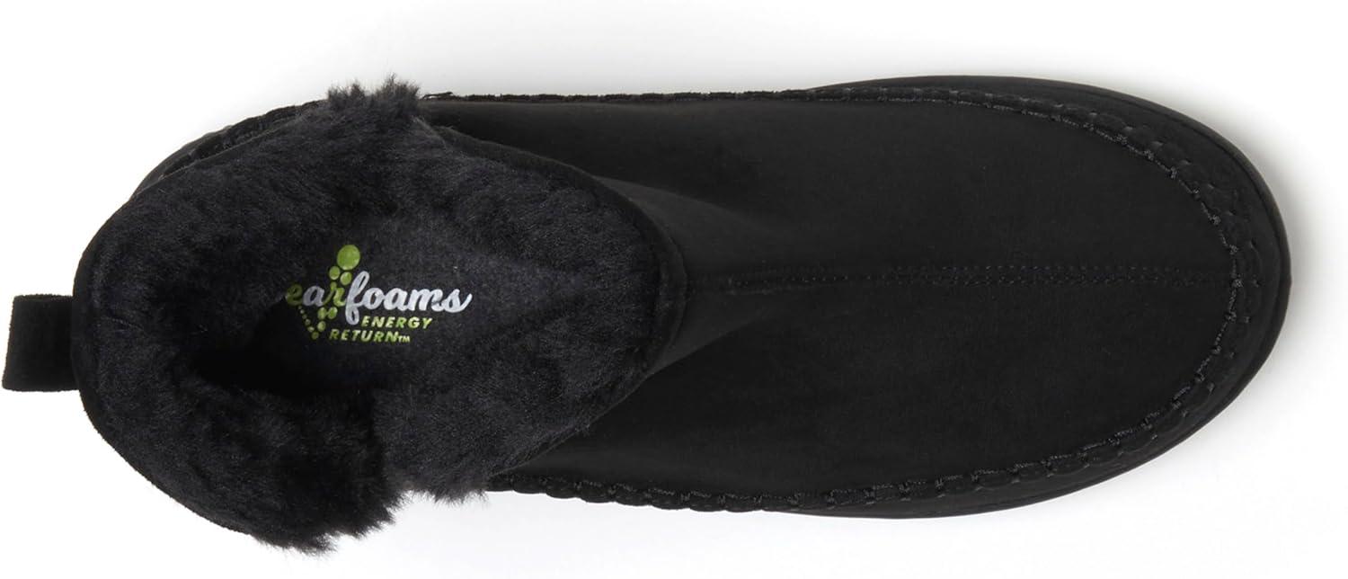 imageDearfoams Mens Brixen IndoorOutdoor Memory Foam Boot Alpine Camping Cozy Slipper House Shoe AnkleBlack