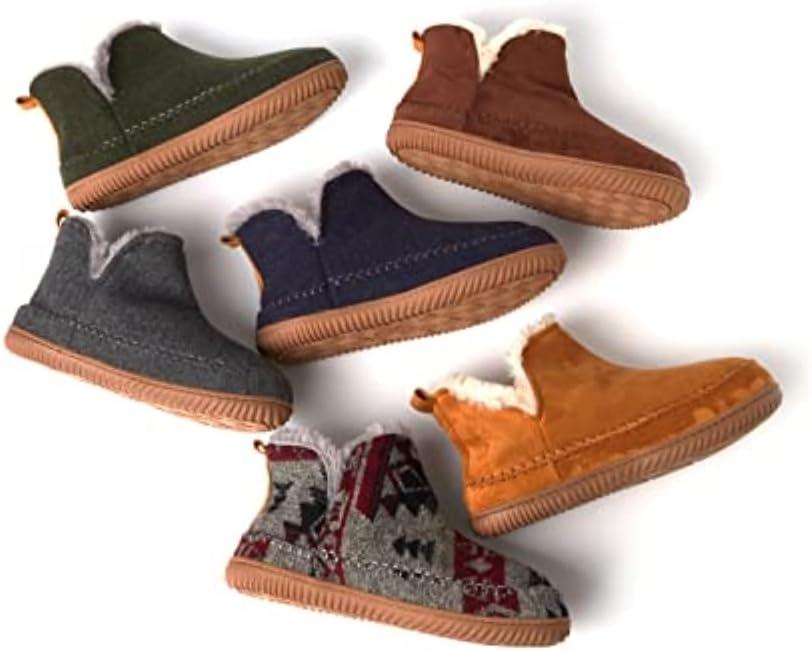 imageDearfoams Mens Brixen IndoorOutdoor Memory Foam Boot Alpine Camping Cozy Slipper House Shoe AnkleBrown Multi