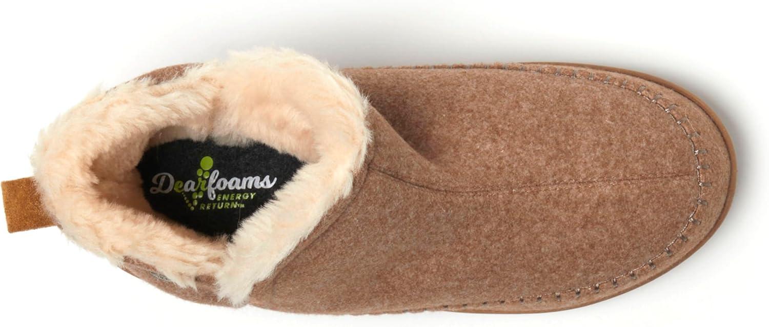 imageDearfoams Mens Brixen IndoorOutdoor Memory Foam Boot Alpine Camping Cozy Slipper House Shoe AnkleChestnut