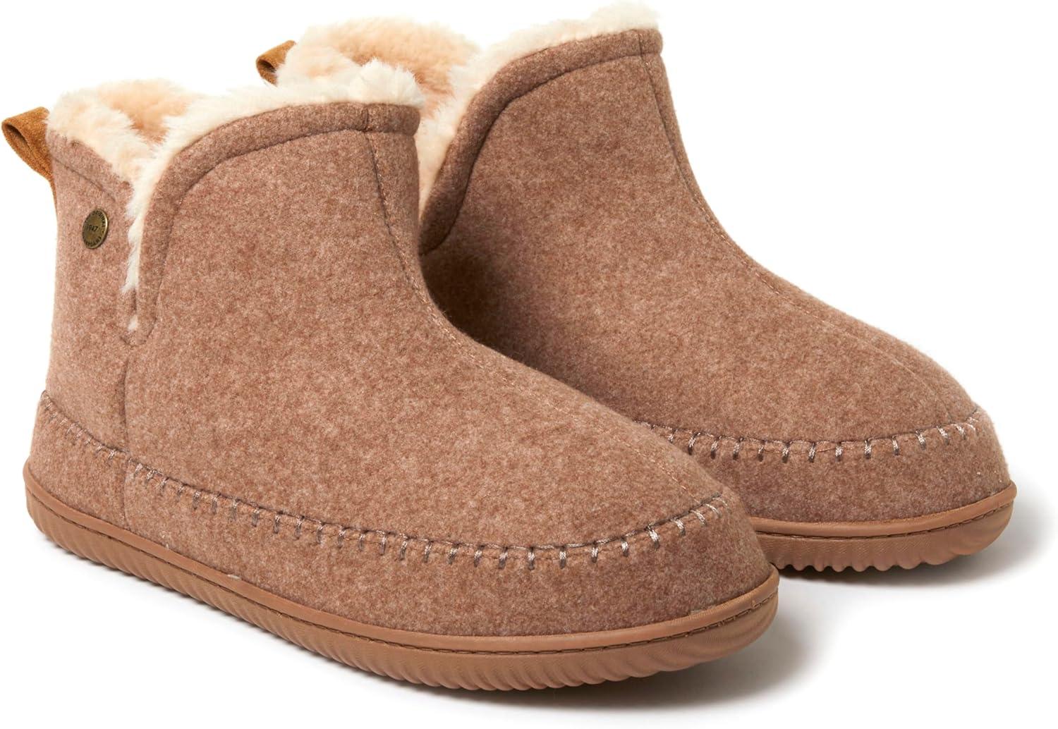imageDearfoams Mens Brixen IndoorOutdoor Memory Foam Boot Alpine Camping Cozy Slipper House Shoe AnkleChestnut