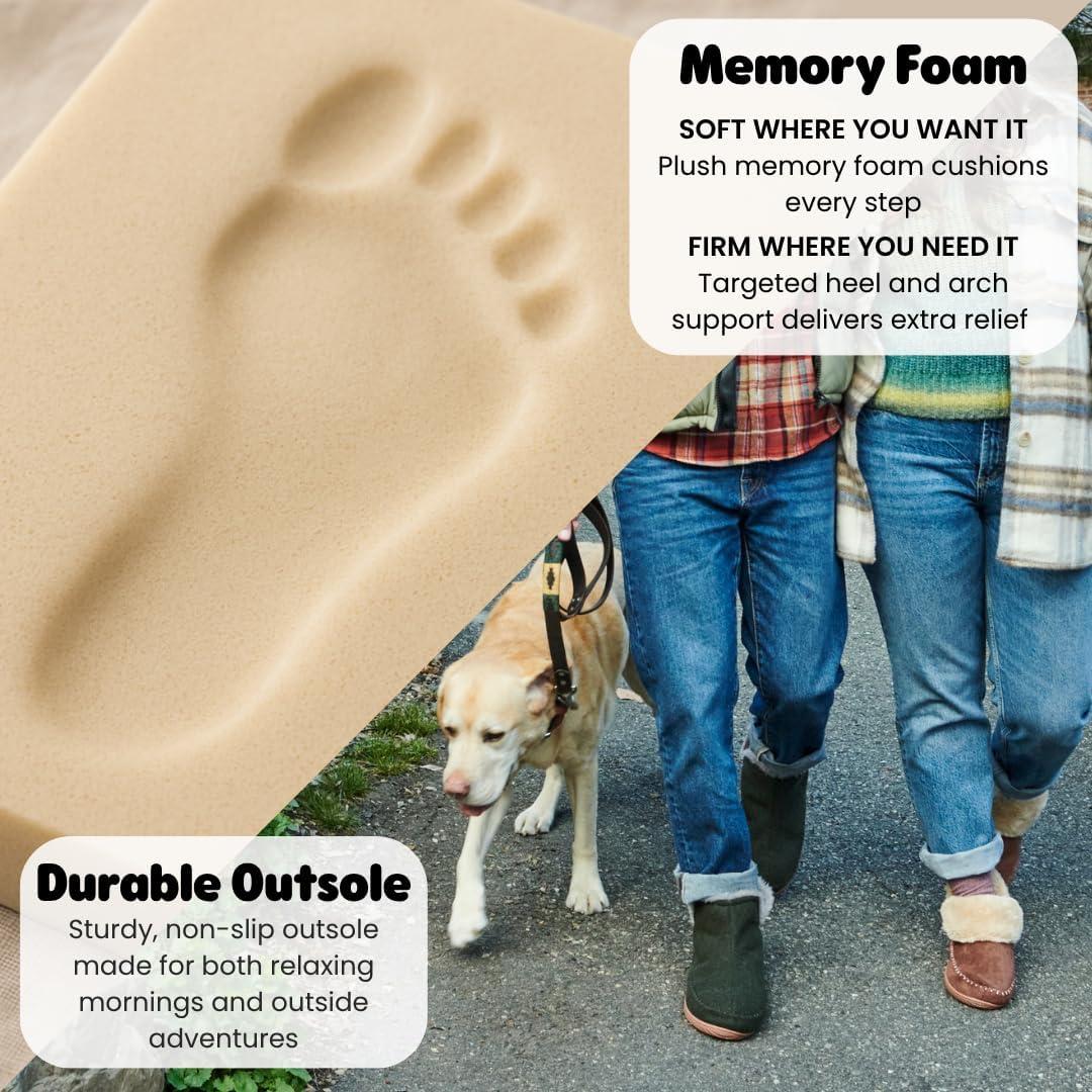 imageDearfoams Mens Brixen IndoorOutdoor Memory Foam Boot Alpine Camping Cozy Slipper House Shoe AnkleLoden