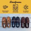 imageDearfoams Mens Microsuede Moccasin with Tie SlipperTan