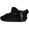 imageDearfoams UnisexChild Charlotte faux faux fur Bootie SlipperBlack