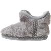 imageDearfoams UnisexChild Charlotte faux faux fur Bootie SlipperGrey Frost