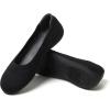 imageDearfoams Womens Fashion Casual Comfortable Slip on Misty Ballet FlatsBlack Solid