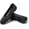 imageDearfoams Womens Fashion Casual Comfortable Slip on Misty Ballet FlatsBlackGrey