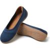 imageDearfoams Womens Fashion Casual Comfortable Slip on Misty Ballet FlatsNavy