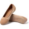 imageDearfoams Womens Fashion Casual Comfortable Slip on Misty Ballet FlatsNude