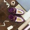 imageDearfoams Womens Fireside Victoria Genuine Shearling IndoorOutdoor Moccasin With Tie SlippersAubergine