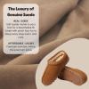 imageDearfoams Womens Genuine Suede Clogs Doreen Memory Foam House Slippers Indoor House ShoesChestnut 2