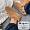 imageDearfoams Womens Genuine Suede Clogs Doreen Memory Foam House Slippers Indoor House ShoesChestnut