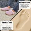 imageDearfoams Womens Genuine Suede Clogs Doreen Memory Foam House Slippers Indoor House ShoesDusty Pink