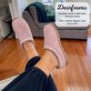imageDearfoams Womens Genuine Suede Clogs Doreen Memory Foam House Slippers Indoor House ShoesDusty Pink