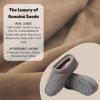 imageDearfoams Womens Genuine Suede Clogs Doreen Memory Foam House Slippers Indoor House ShoesGrey