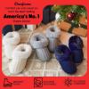 imageDearfoams Womens Memory Foam Cozy Soft House Slippers Gifts for Women Hannah Knit Clog House ShoesBlack Fairisle