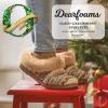 imageDearfoams Womens Memory Foam Cozy Soft House Slippers Gifts for Women Hannah Knit Clog House ShoesLatte