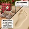 imageDearfoams Womens Memory Foam Cozy Soft House Slippers Gifts for Women Hannah Knit Clog House ShoesLatte