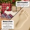 imageDearfoams Womens Memory Foam Cozy Soft House Slippers Gifts for Women Hannah Knit Clog House ShoesRed Fairisle