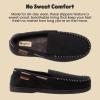 imageDearfoams mens Keaton Memory Foam Indoor Outdoor Moccasin With Wide Widths SlipperBlack Perforated
