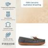 imageFireside by Dearfoams Womens Alice Springs Shearling IndoorOutdoor Moccasin SlipperGrey