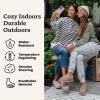 imageFireside by Dearfoams Womens Greta Genuine Shearling Clog Slippers 100 Natural Suede Clogs for Outdoor ampamp IndoorBlack