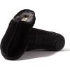 imageFireside by Dearfoams Womens Greta Genuine Shearling Clog Slippers 100 Natural Suede Clogs for Outdoor ampamp IndoorBlack