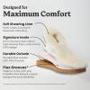 imageFireside by Dearfoams Womens Greta Genuine Shearling Clog Slippers 100 Natural Suede Clogs for Outdoor ampamp IndoorBlack