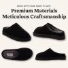 imageFireside by Dearfoams Womens Greta Genuine Shearling Clog Slippers 100 Natural Suede Clogs for Outdoor ampamp IndoorBlack