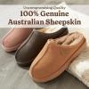 imageFireside by Dearfoams Womens Greta Genuine Shearling Clog Slippers 100 Natural Suede Clogs for Outdoor ampamp IndoorChestnut