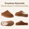 imageFireside by Dearfoams Womens Greta Genuine Shearling Clog Slippers 100 Natural Suede Clogs for Outdoor ampamp IndoorChestnut