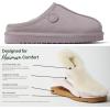 imageFireside by Dearfoams Womens Greta Genuine Shearling Clog Slippers 100 Natural Suede Clogs for Outdoor ampamp IndoorLilac