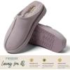imageFireside by Dearfoams Womens Greta Genuine Shearling Clog Slippers 100 Natural Suede Clogs for Outdoor ampamp IndoorLilac