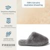 imageFireside by Dearfoams womens Shelly Beach All Over Genuine Shearling Easy onOff ScuffGrey