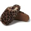 imageFireside by Dearfoams womens Shelly Beach All Over Genuine Shearling Easy onOff ScuffLeopard