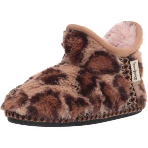 imageDearfoams UnisexChild Charlotte faux faux fur Bootie SlipperLeopard